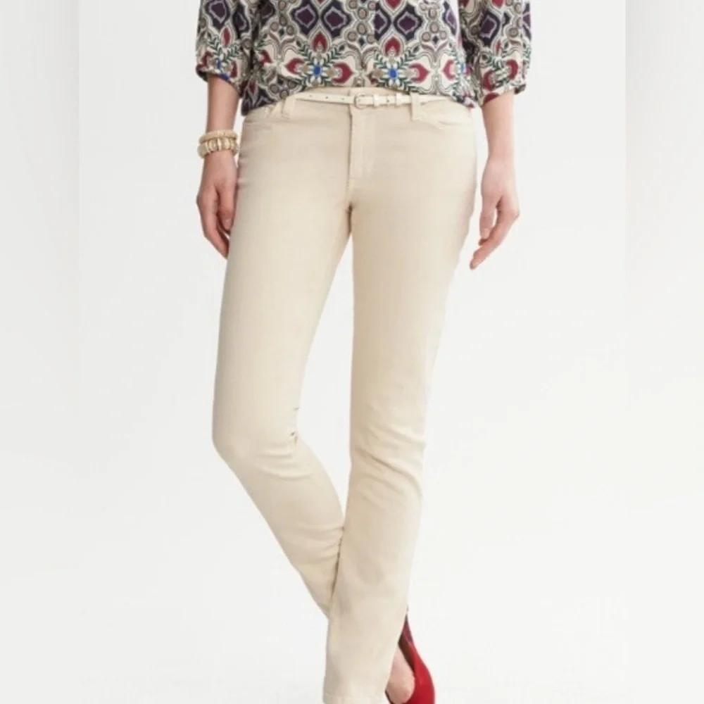 NWT, Women’s Banana Republic‎ Cream Skinny Jeans, Size 26